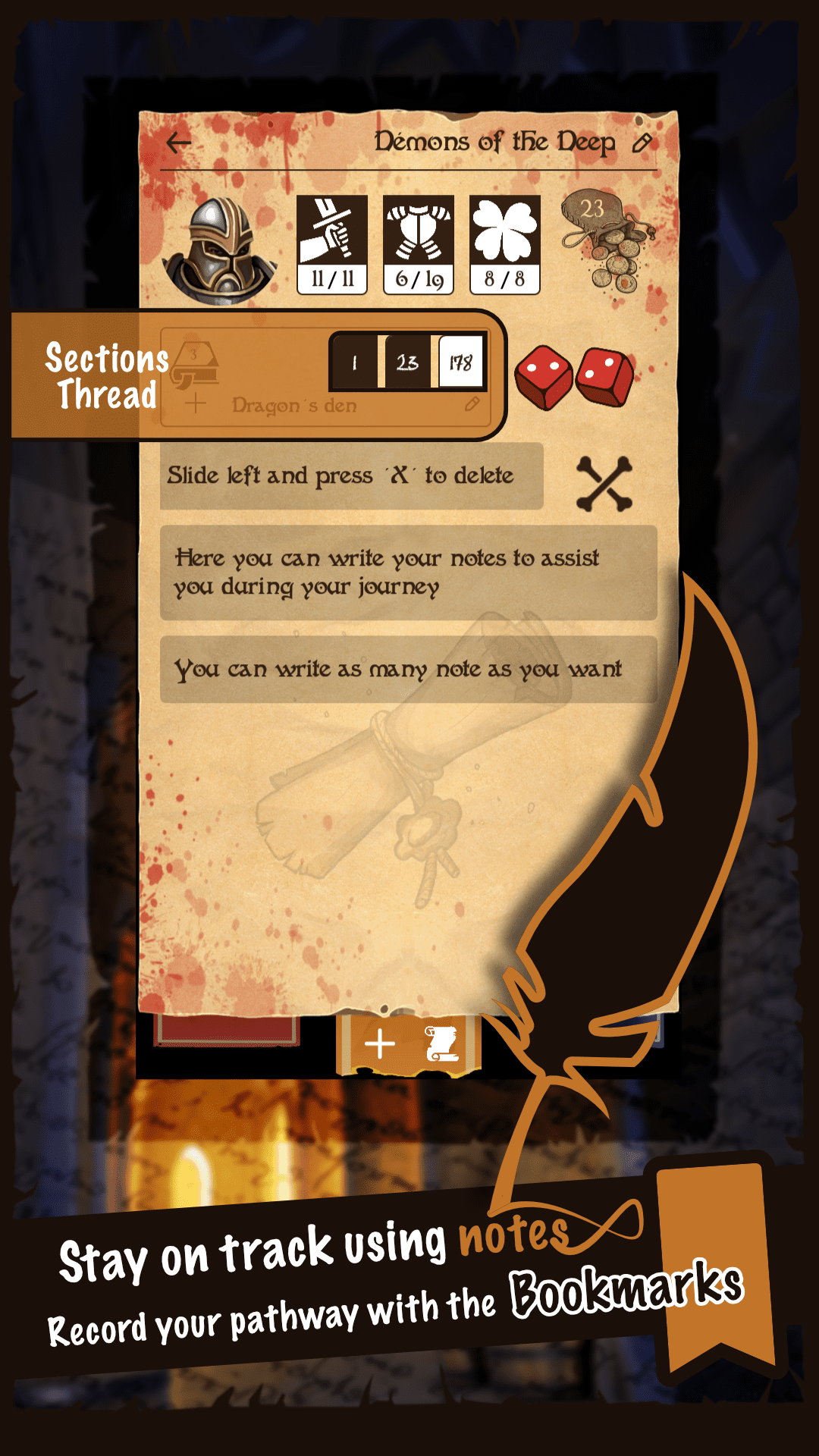 Adventure Sheet screenshot 2